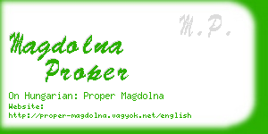 magdolna proper business card